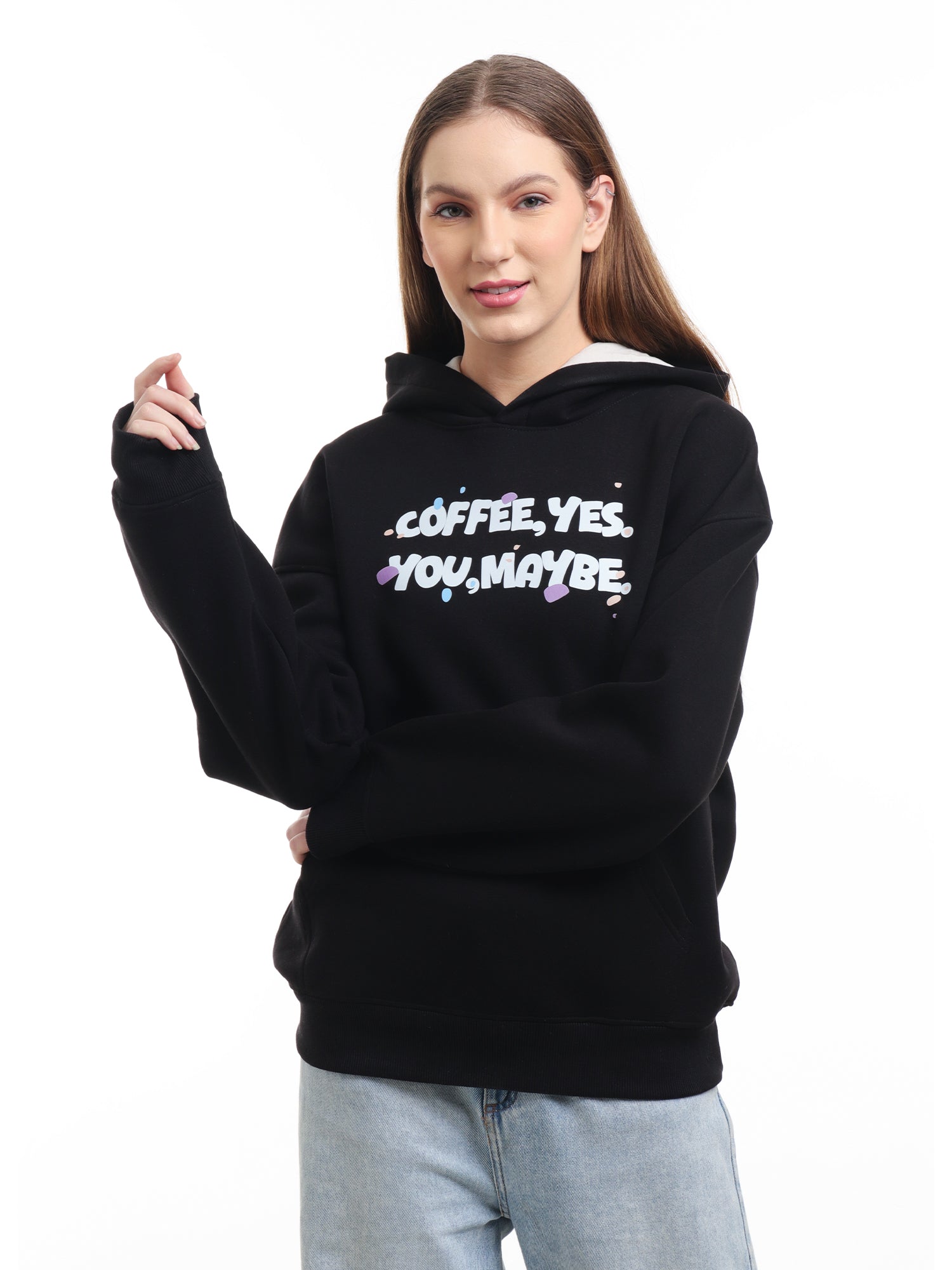 Coffee YES, You May BE - Oversized Winter Wear Hoodie