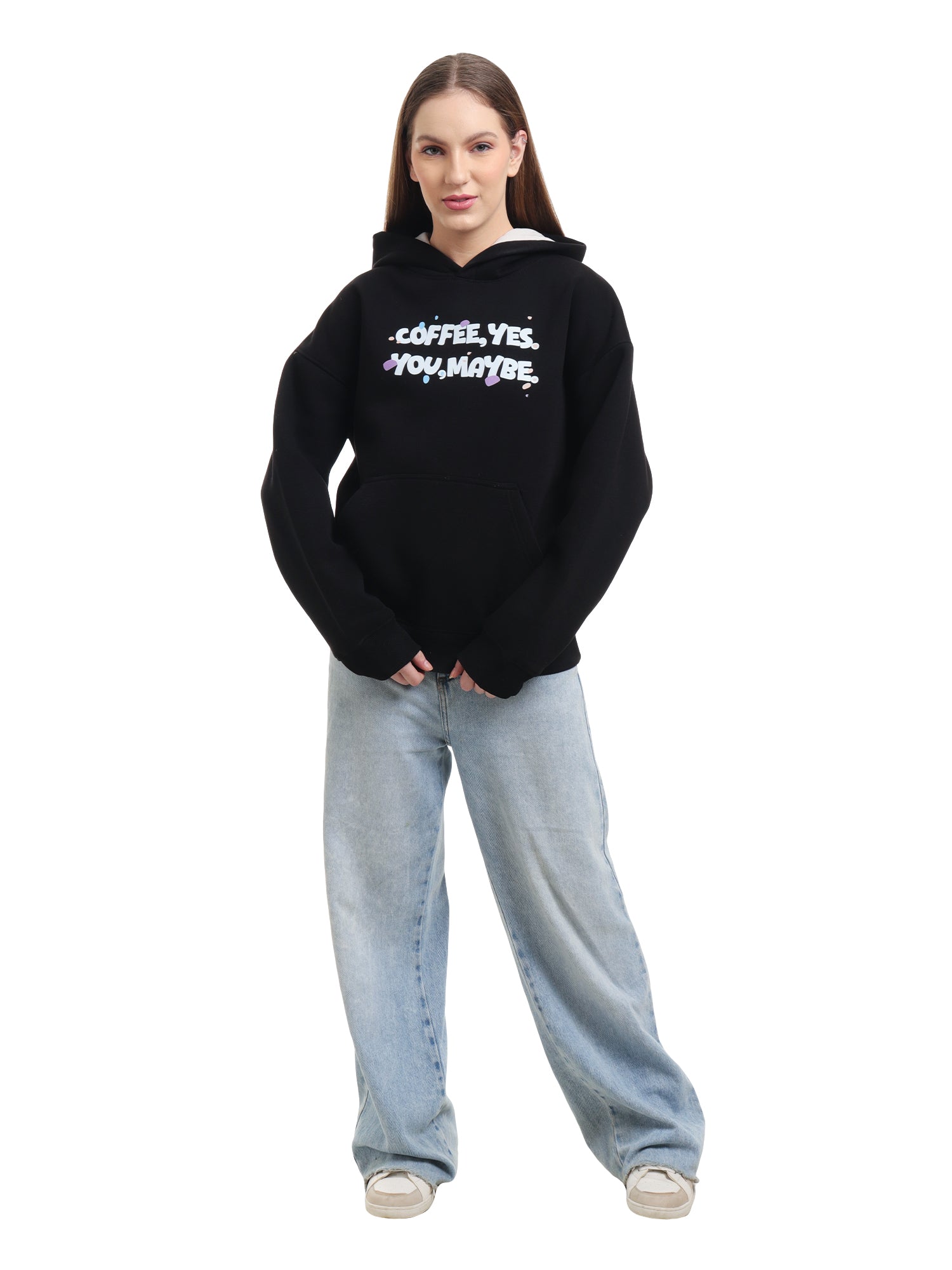 Coffee YES, You May BE - Oversized Winter Wear Hoodie