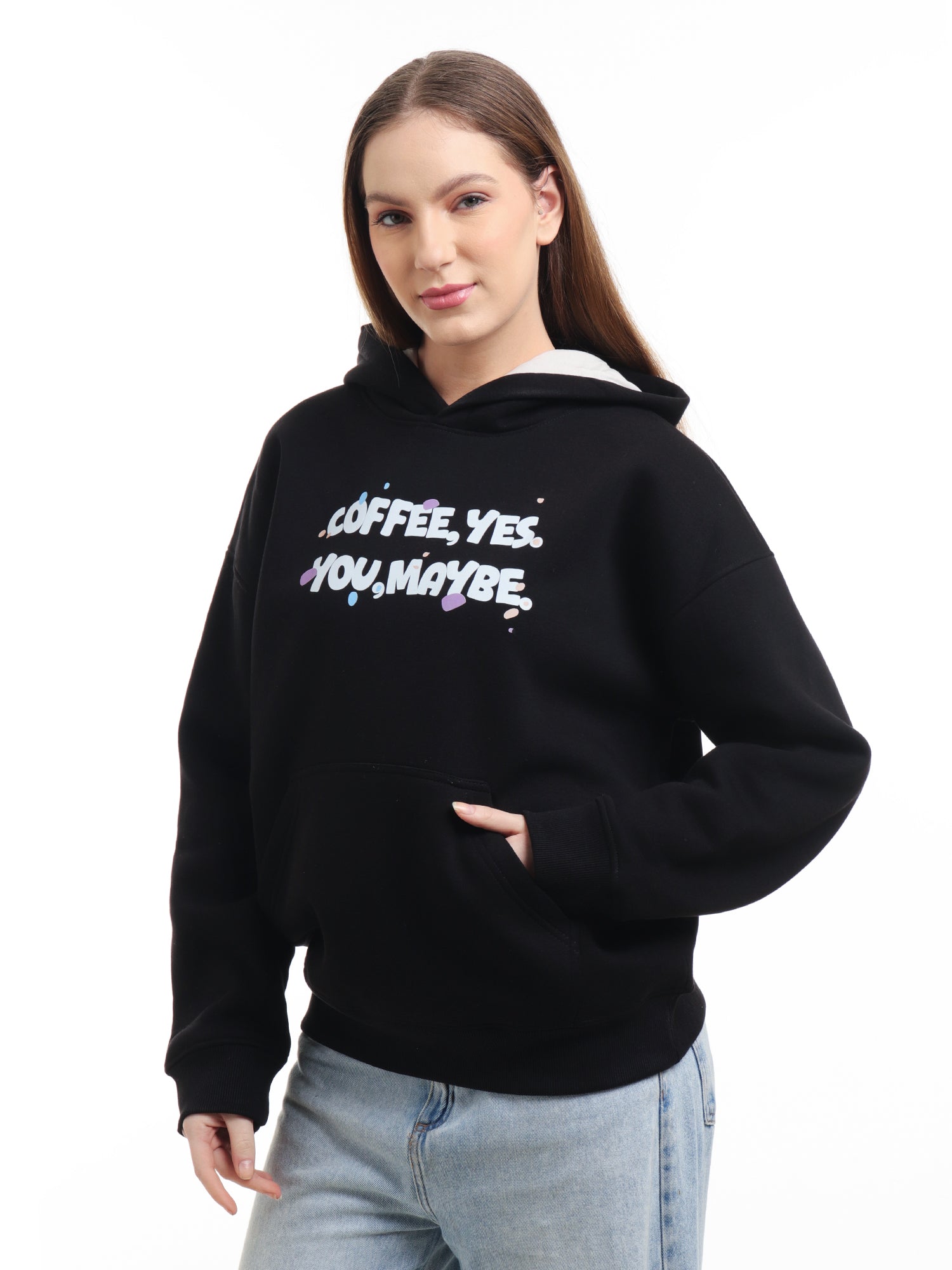 Coffee YES, You May BE - Oversized Winter Wear Hoodie