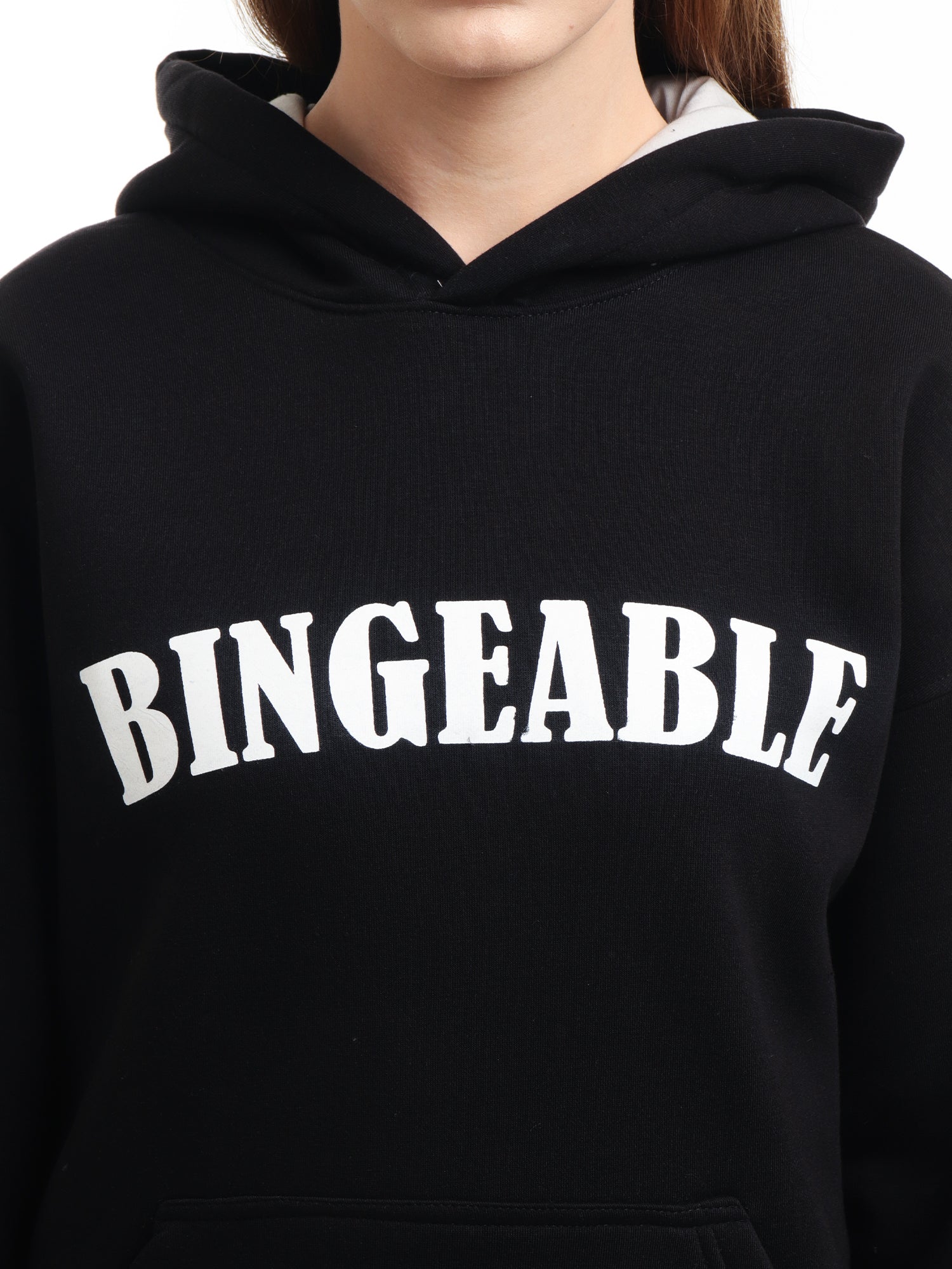 Bingeable ! - Cozy Oversized Winter Wear Hoodie