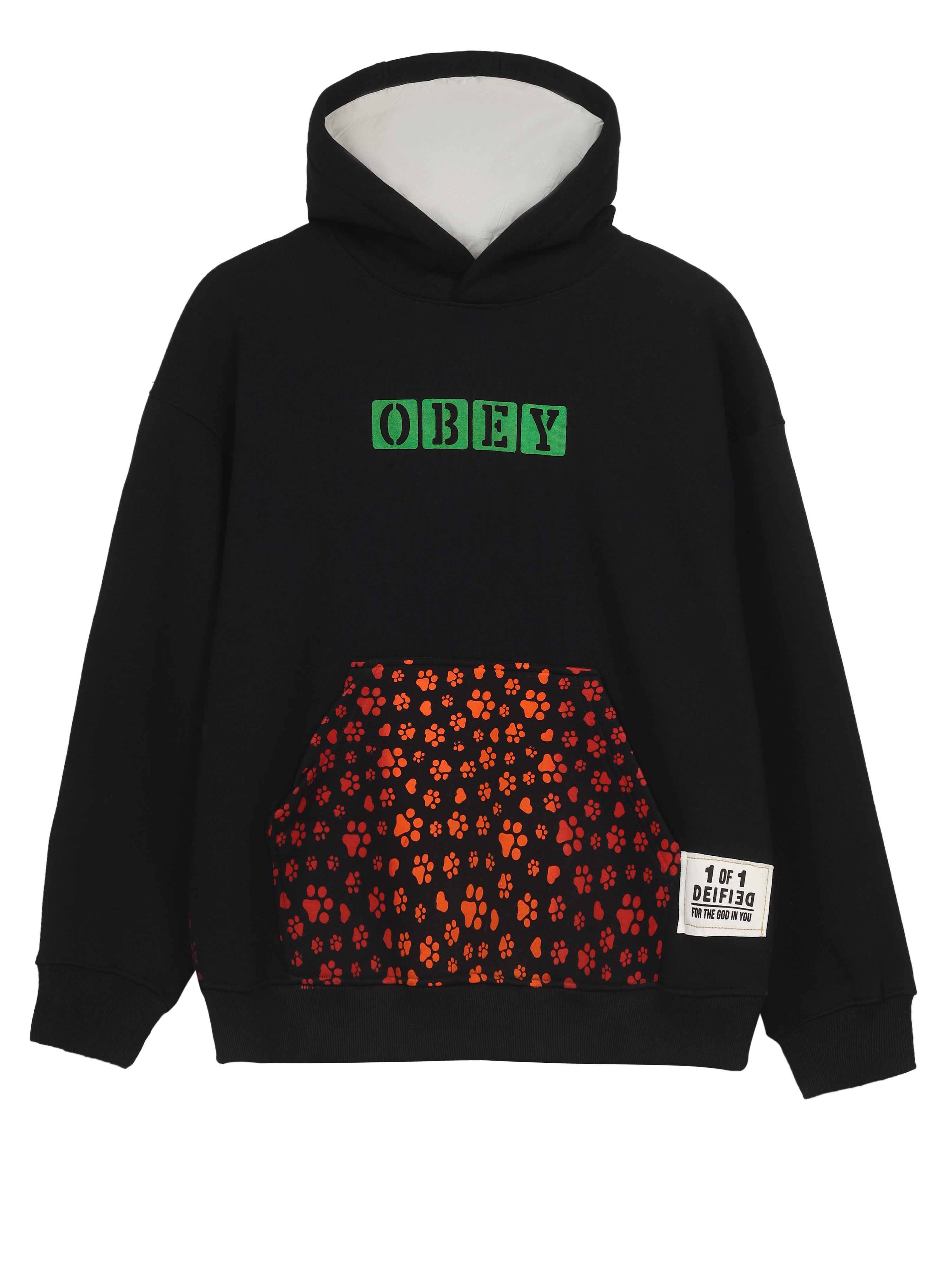 Handcrafted Oversized Hoodie | ‘OBEY’ Dog Tribute Design | One-of-a-Kind Streetwear for Dog Lovers (Made to Order)