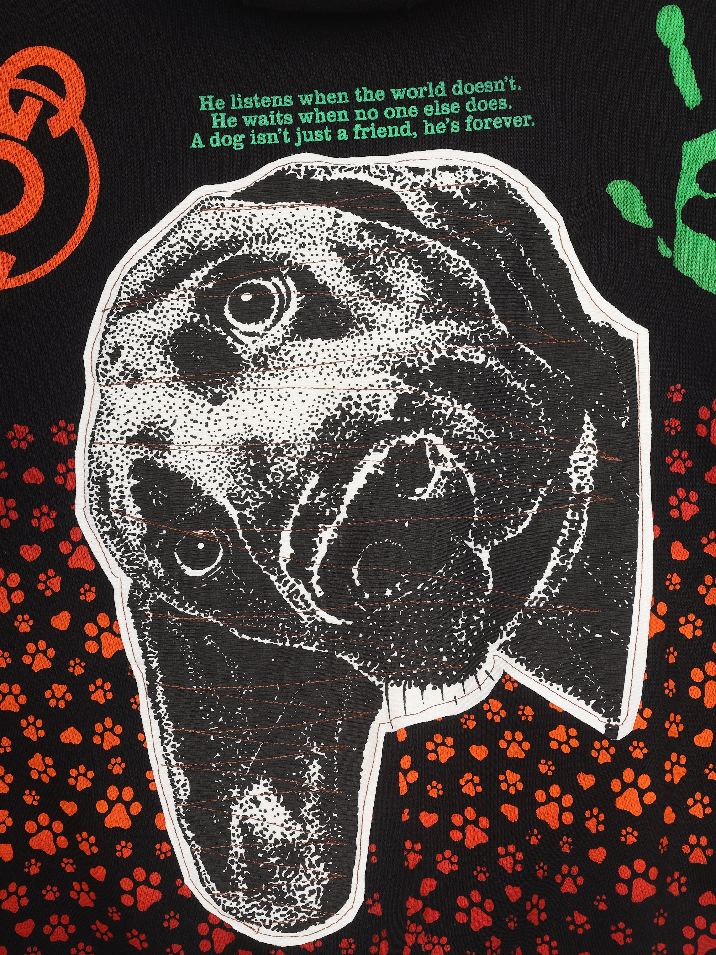 Handcrafted Oversized Hoodie | ‘OBEY’ Dog Tribute Design | One-of-a-Kind Streetwear for Dog Lovers (Made to Order)