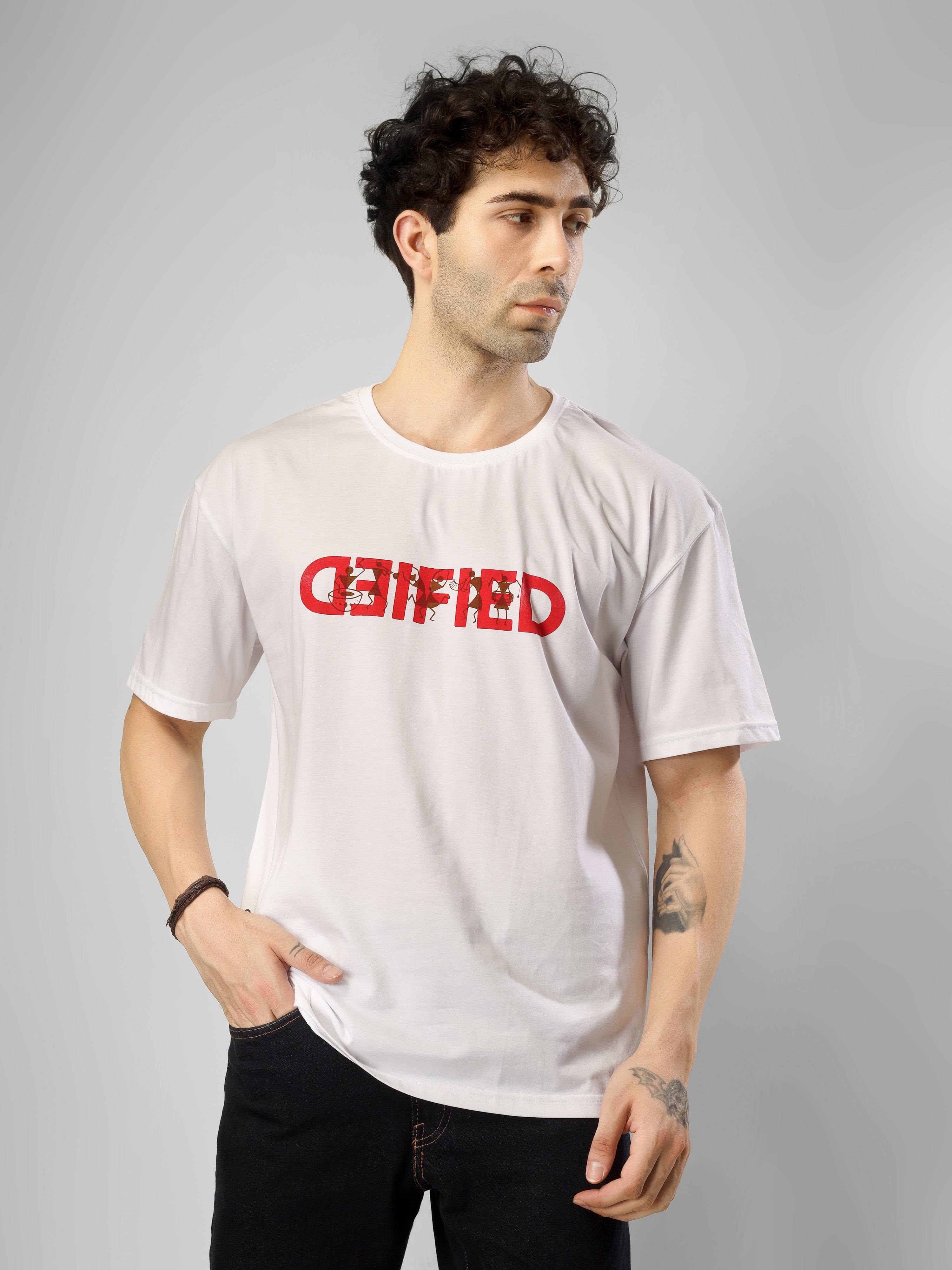 The Warli Art Chronicles | Limited Edition Oversized Cotton Streetwear T-Shirt