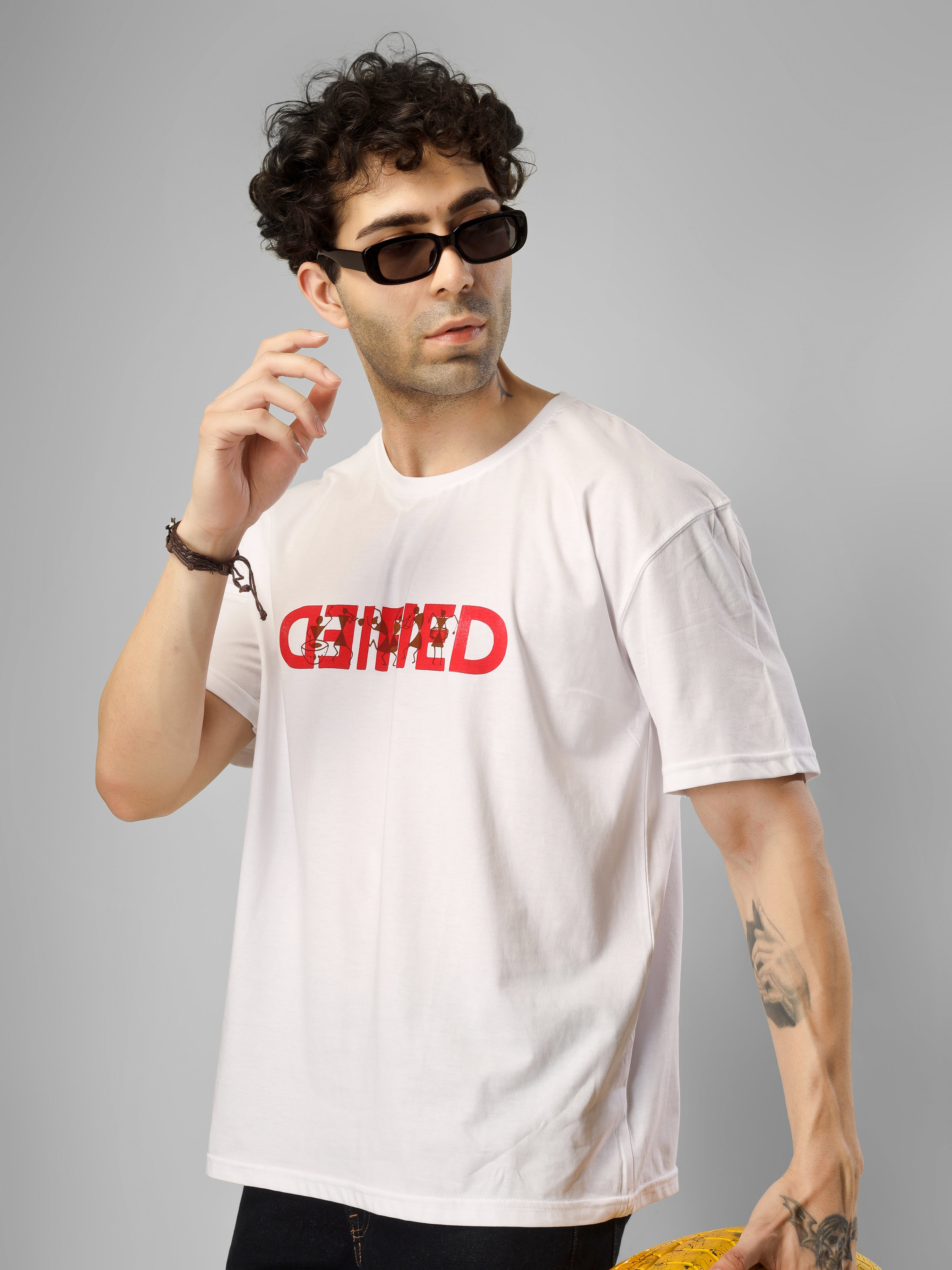 The Warli Art Chronicles | Limited Edition Oversized Cotton Streetwear T-Shirt